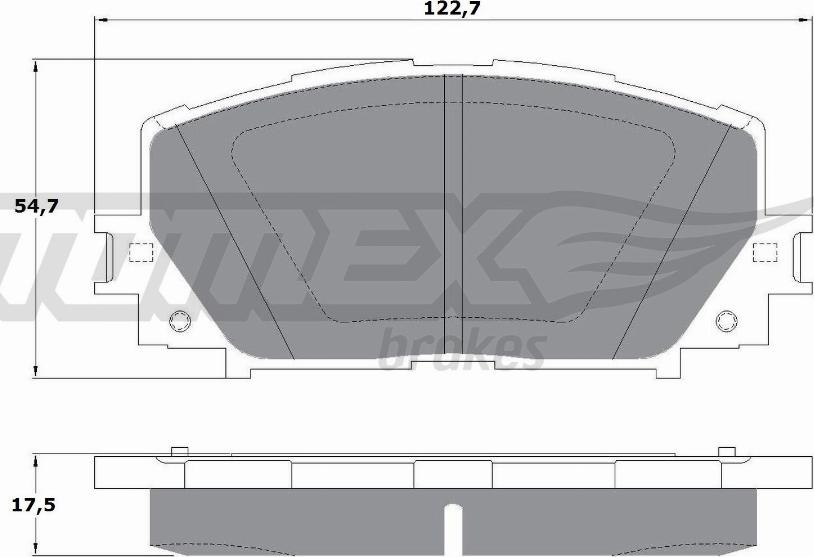 TOMEX brakes TX 16-10 - Комплект спирачно феродо, дискови спирачки vvparts.bg