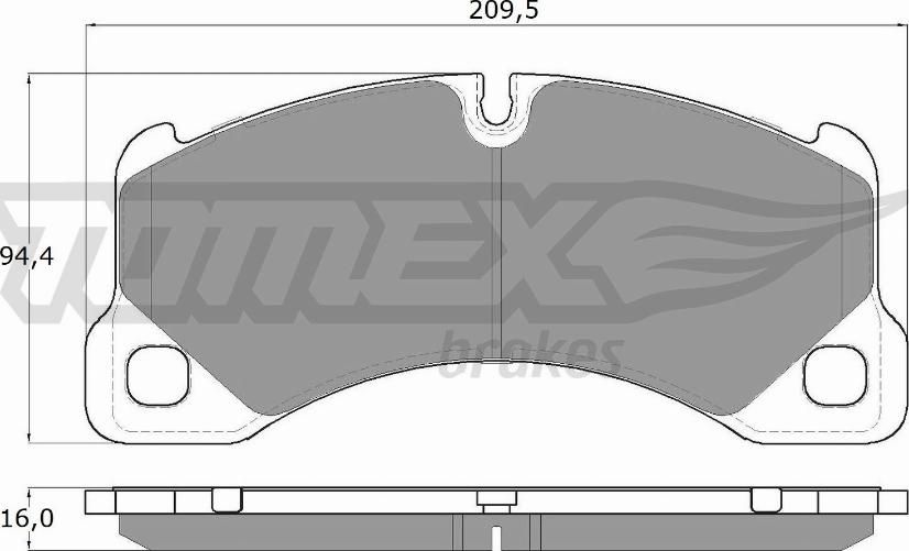 TOMEX brakes TX 16-71 - Комплект спирачно феродо, дискови спирачки vvparts.bg