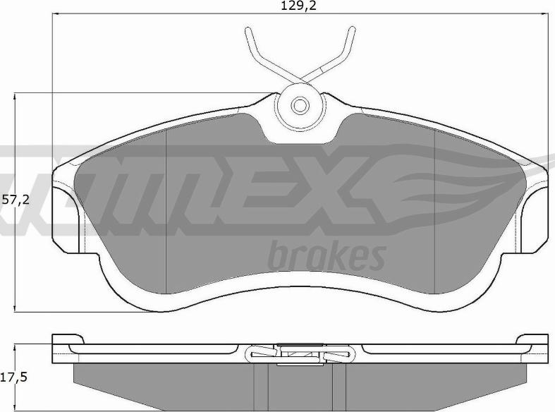 TOMEX brakes TX 10-95 - Комплект спирачно феродо, дискови спирачки vvparts.bg