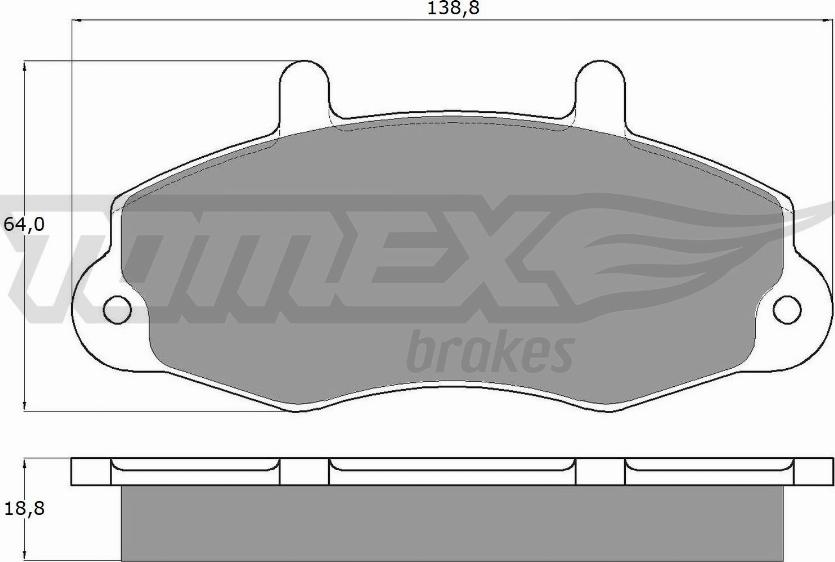 TOMEX brakes TX 10-66 - Комплект спирачно феродо, дискови спирачки vvparts.bg
