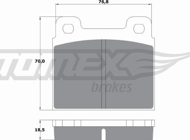 TOMEX brakes TX 10-181 - Комплект спирачно феродо, дискови спирачки vvparts.bg