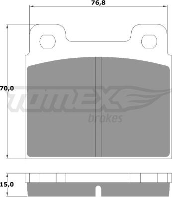 TOMEX brakes TX 10-18 - Комплект спирачно феродо, дискови спирачки vvparts.bg