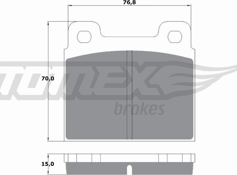 TOMEX brakes TX 10-18 - Комплект спирачно феродо, дискови спирачки vvparts.bg