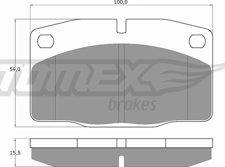 TOMEX brakes TX 10-13 - Комплект спирачно феродо, дискови спирачки vvparts.bg