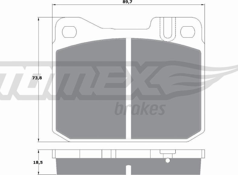 TOMEX brakes TX 10-224 - Комплект спирачно феродо, дискови спирачки vvparts.bg