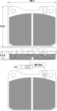 TOMEX brakes TX 10-223 - Комплект спирачно феродо, дискови спирачки vvparts.bg