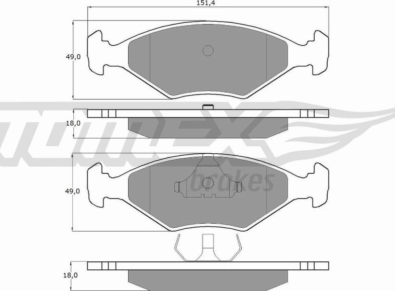 TOMEX brakes TX 10-79 - Комплект спирачно феродо, дискови спирачки vvparts.bg