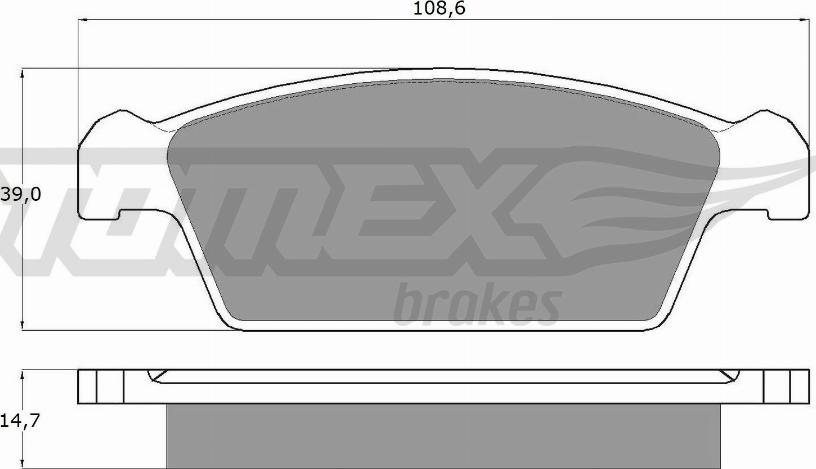 TOMEX brakes TX 10-75 - Комплект спирачно феродо, дискови спирачки vvparts.bg