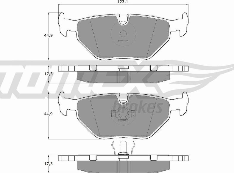 TOMEX brakes TX 10-70 - Комплект спирачно феродо, дискови спирачки vvparts.bg