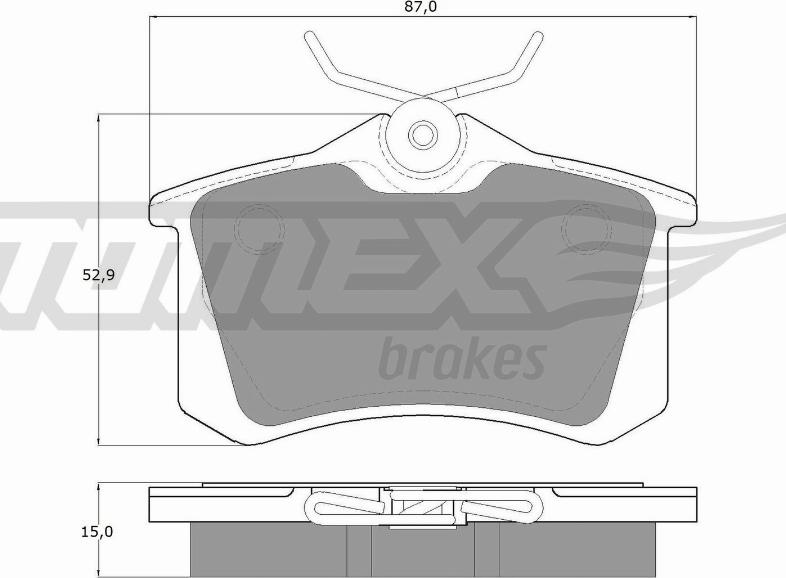 TOMEX brakes TX 10-78 - Комплект спирачно феродо, дискови спирачки vvparts.bg