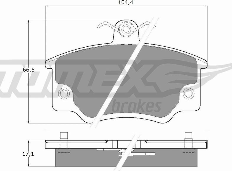 TOMEX brakes TX 10-731 - Комплект спирачно феродо, дискови спирачки vvparts.bg