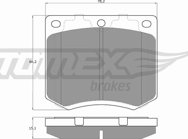 TOMEX brakes TX 11-99 - Комплект спирачно феродо, дискови спирачки vvparts.bg