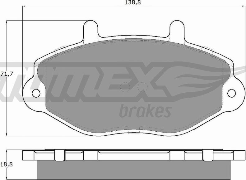 TOMEX brakes TX 11-92 - Комплект спирачно феродо, дискови спирачки vvparts.bg
