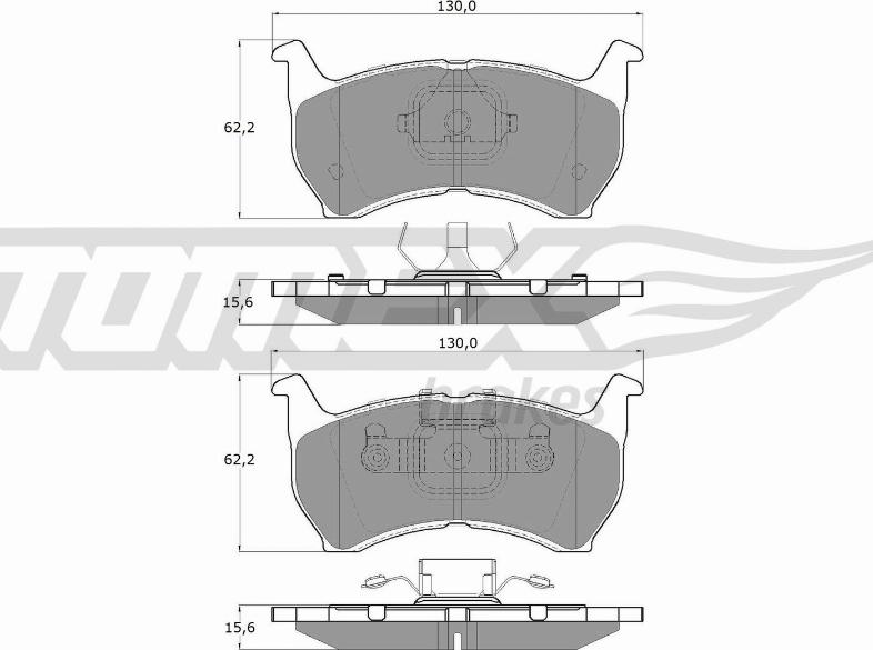 TOMEX brakes TX 11-44 - Комплект спирачно феродо, дискови спирачки vvparts.bg