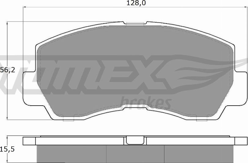 TOMEX brakes TX 11-45 - Комплект спирачно феродо, дискови спирачки vvparts.bg