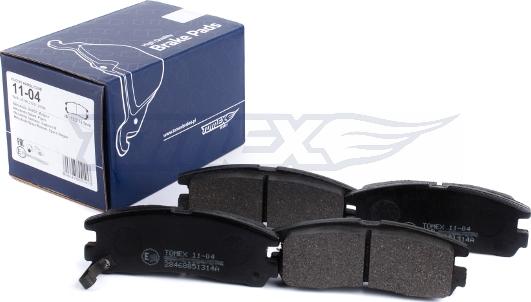 TOMEX brakes TX 11-04 - Комплект спирачно феродо, дискови спирачки vvparts.bg