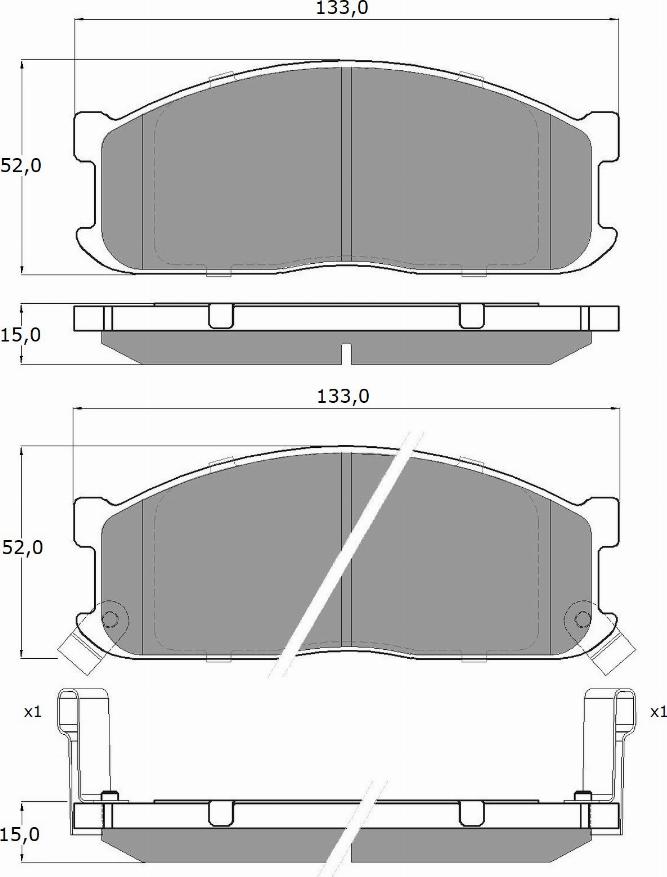 TOMEX brakes TX 11-17 - Комплект спирачно феродо, дискови спирачки vvparts.bg