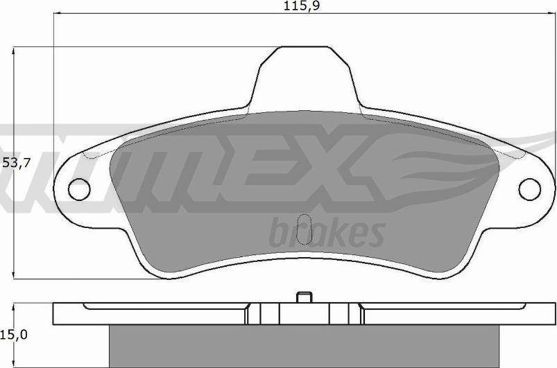 TOMEX brakes TX 11-20 - Комплект спирачно феродо, дискови спирачки vvparts.bg