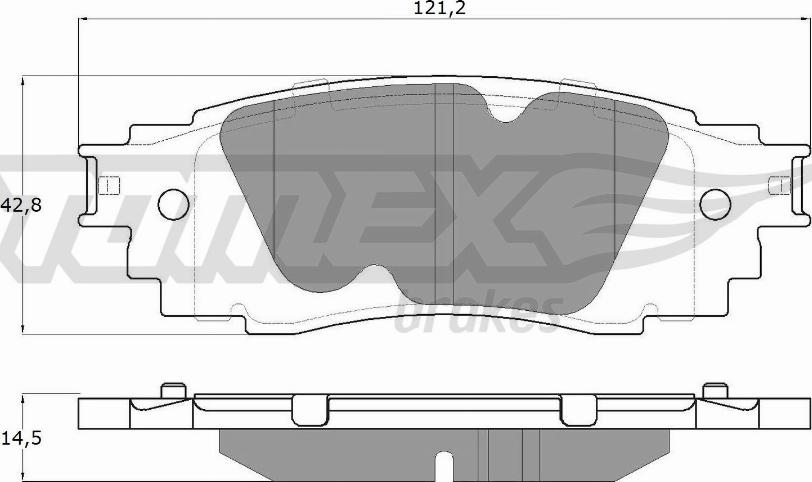 TOMEX brakes TX 18-98 - Комплект спирачно феродо, дискови спирачки vvparts.bg