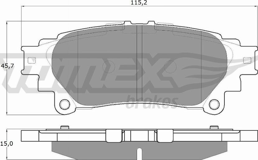 TOMEX brakes TX 18-40 - Комплект спирачно феродо, дискови спирачки vvparts.bg