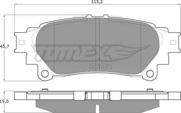 TOMEX brakes TX 18-40 - Комплект спирачно феродо, дискови спирачки vvparts.bg