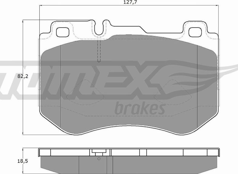 TOMEX brakes TX 18-51 - Комплект спирачно феродо, дискови спирачки vvparts.bg