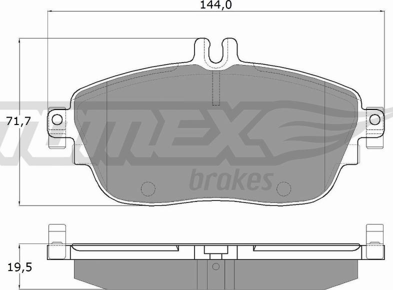 TOMEX brakes TX 18-06 - Комплект спирачно феродо, дискови спирачки vvparts.bg