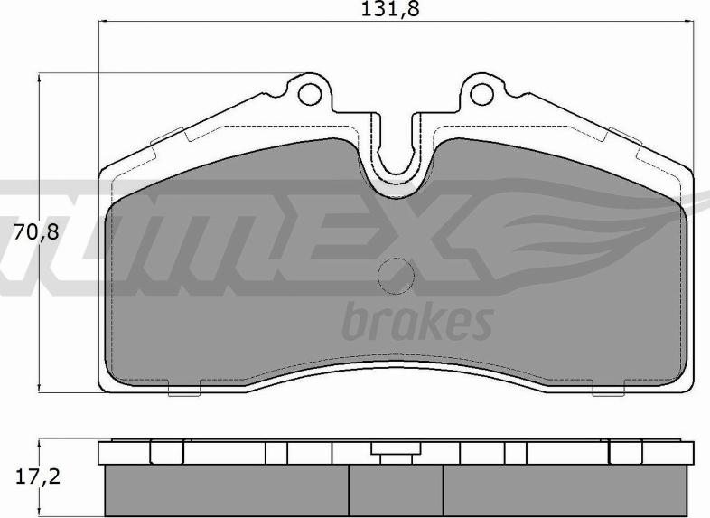 TOMEX brakes TX 18-01 - Комплект спирачно феродо, дискови спирачки vvparts.bg