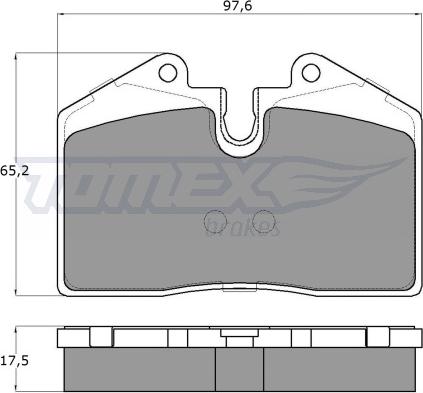 TOMEX brakes TX 18-02 - Комплект спирачно феродо, дискови спирачки vvparts.bg