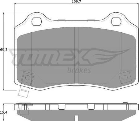 TOMEX brakes TX 18-81 - Комплект спирачно феродо, дискови спирачки vvparts.bg