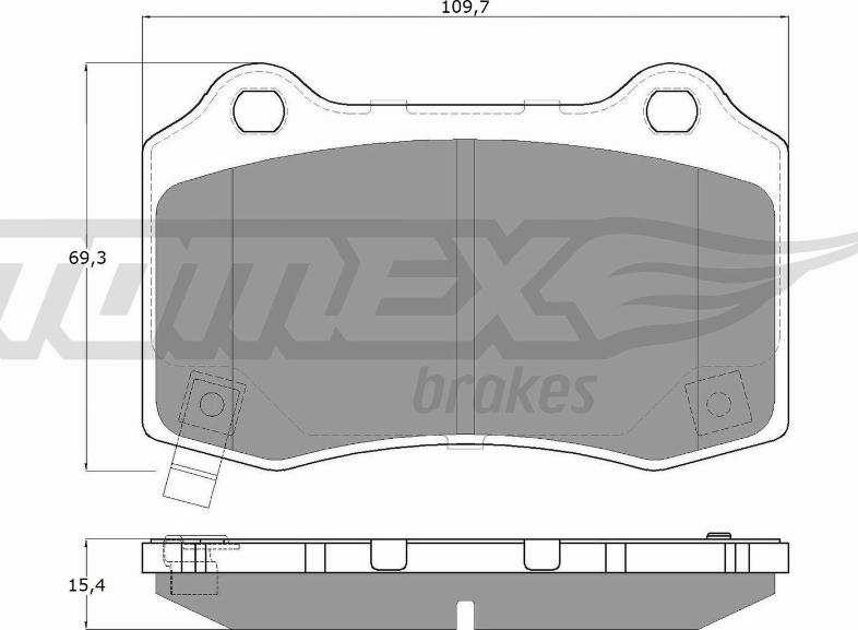 TOMEX brakes TX 18-81 - Комплект спирачно феродо, дискови спирачки vvparts.bg