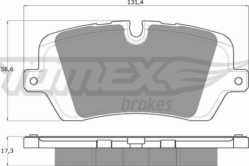 TOMEX brakes TX 18-34 - Комплект спирачно феродо, дискови спирачки vvparts.bg