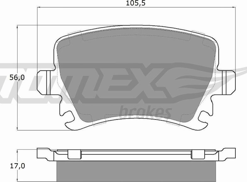 TOMEX brakes TX 13-95 - Комплект спирачно феродо, дискови спирачки vvparts.bg