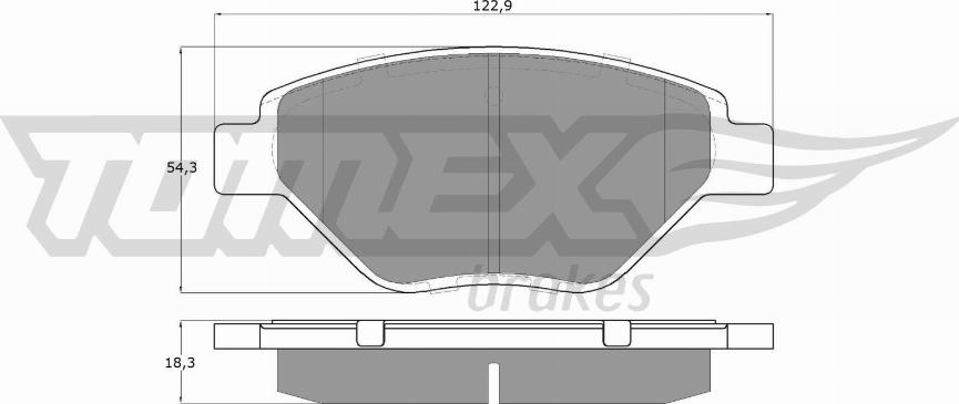 TOMEX brakes TX 13-53 - Комплект спирачно феродо, дискови спирачки vvparts.bg