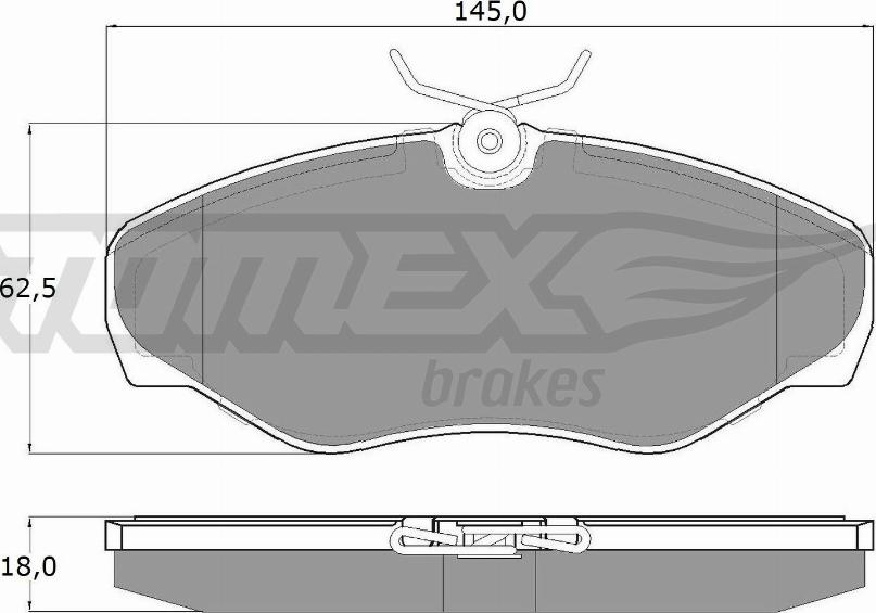 TOMEX brakes TX 13-08 - Комплект спирачно феродо, дискови спирачки vvparts.bg