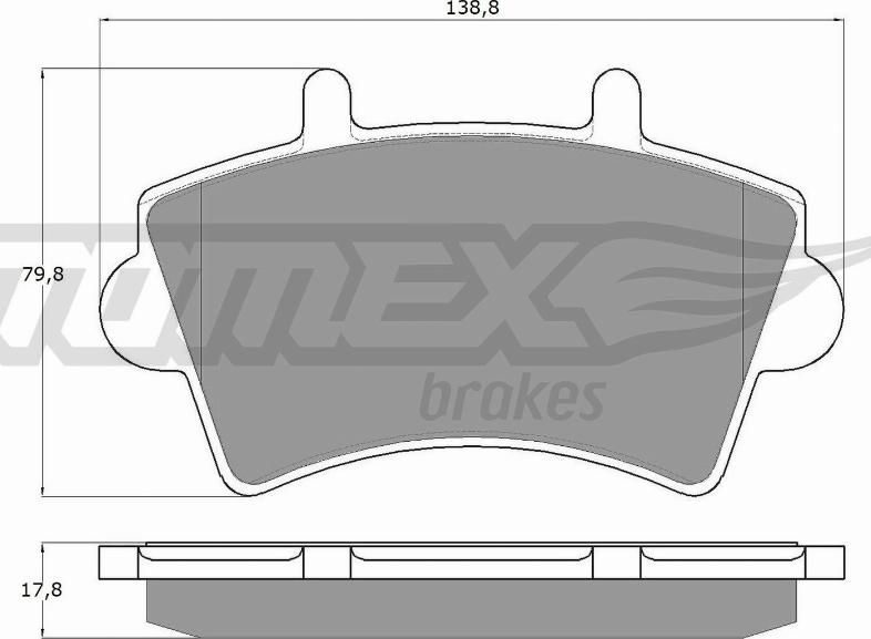 TOMEX brakes TX 13-02 - Комплект спирачно феродо, дискови спирачки vvparts.bg