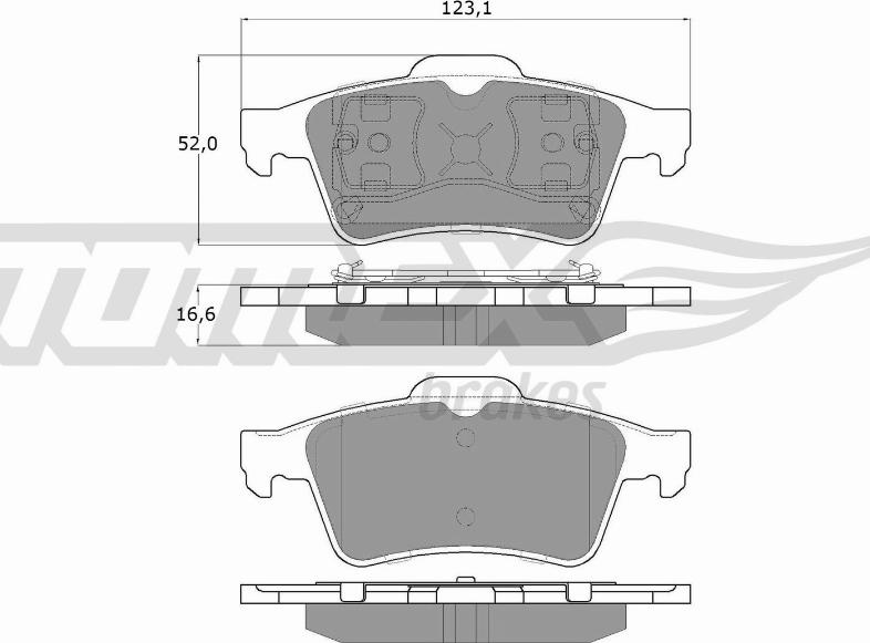 TOMEX brakes TX 12-95 - Комплект спирачно феродо, дискови спирачки vvparts.bg