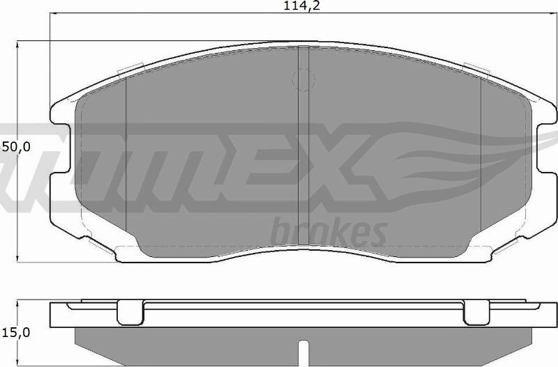 TOMEX brakes TX 12-91 - Комплект спирачно феродо, дискови спирачки vvparts.bg
