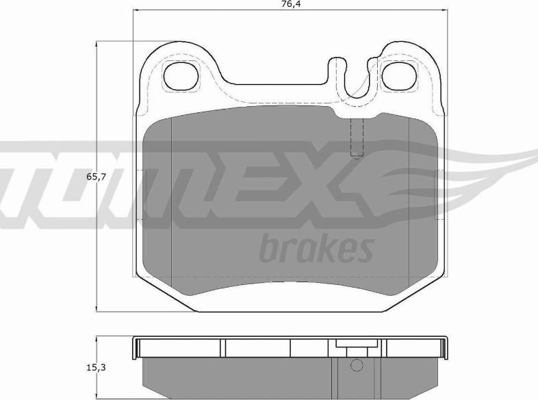 TOMEX brakes TX 12-86 - Комплект спирачно феродо, дискови спирачки vvparts.bg