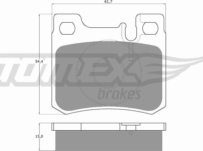 TOMEX brakes TX 12-30 - Комплект спирачно феродо, дискови спирачки vvparts.bg