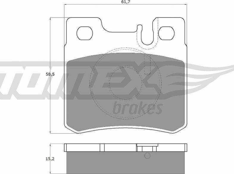 TOMEX brakes TX 12-33 - Комплект спирачно феродо, дискови спирачки vvparts.bg