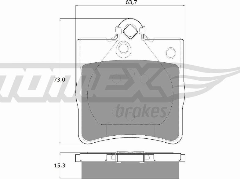 TOMEX brakes TX 12-29 - Комплект спирачно феродо, дискови спирачки vvparts.bg