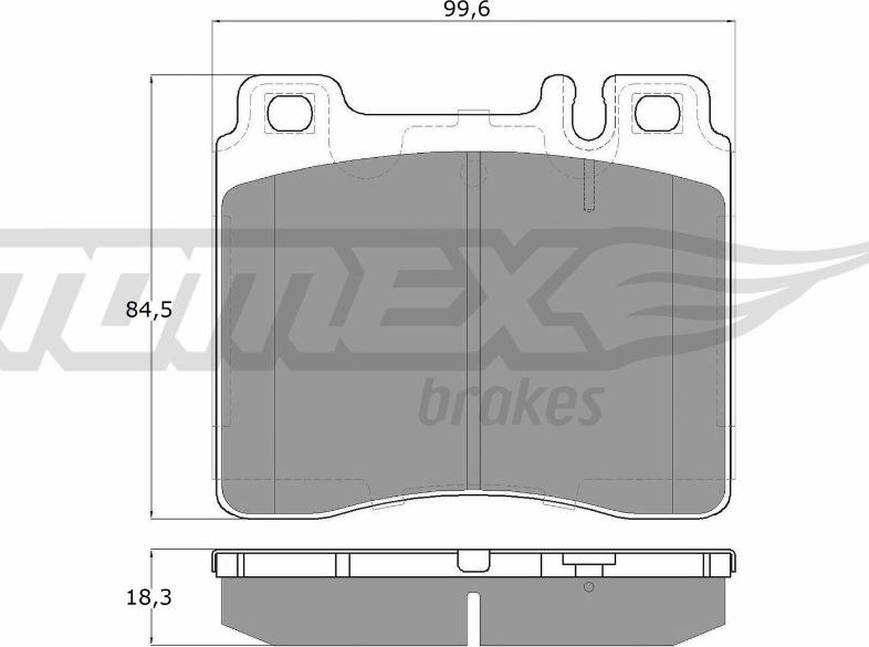 TOMEX brakes TX 12-74 - Комплект спирачно феродо, дискови спирачки vvparts.bg