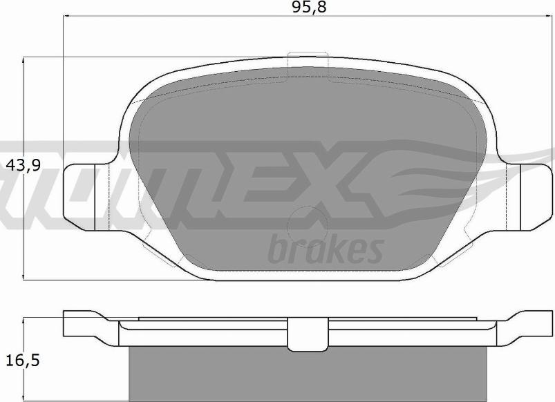TOMEX brakes TX 12-70 - Комплект спирачно феродо, дискови спирачки vvparts.bg