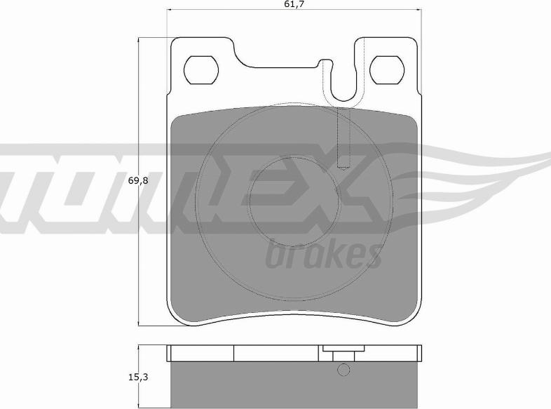 TOMEX brakes TX 12-73 - Комплект спирачно феродо, дискови спирачки vvparts.bg