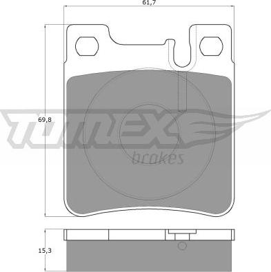 TOMEX brakes TX 12-73 - Комплект спирачно феродо, дискови спирачки vvparts.bg