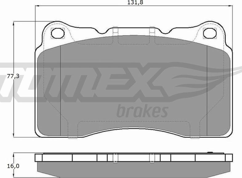 TOMEX brakes TX 17-961 - Комплект спирачно феродо, дискови спирачки vvparts.bg