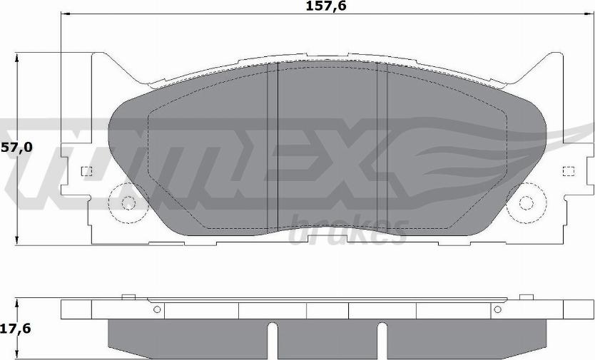 TOMEX brakes TX 17-59 - Комплект спирачно феродо, дискови спирачки vvparts.bg