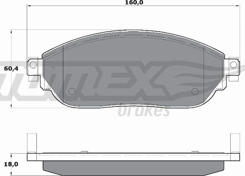 TOMEX brakes TX 17-04 - Комплект спирачно феродо, дискови спирачки vvparts.bg