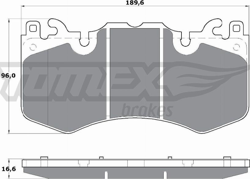 TOMEX brakes TX 17-07 - Комплект спирачно феродо, дискови спирачки vvparts.bg